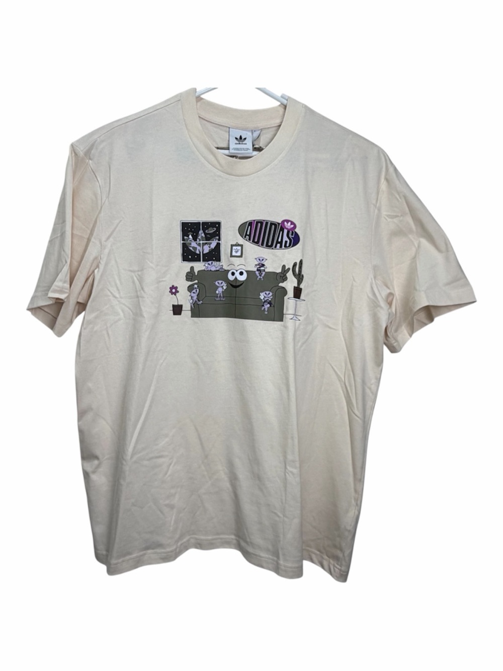 Adidas Originals Area 33 Trefoil Graphic T-Shirt Mens XL Wonder White NWT